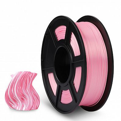Филамент NV PRINT Silk PLA+ Pink для 3D печати диаметр 1.75мм  длина 330 метров  масса 1 кг
