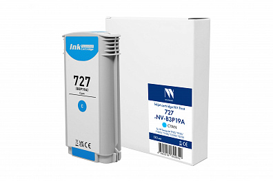 Струйный картридж NV Print 727 (NV-B3P19A) Cyan для HP DesignJet T920/T930/T1500/T1530/T2500/T2530 (130 мл) совместимый