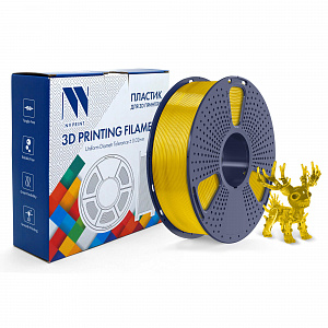Филамент NV PRINT PLA+ Transparent Yellow прозрачный желтый для 3D печати диаметр 1.75мм  длина 330 метров  масса 1 кг
