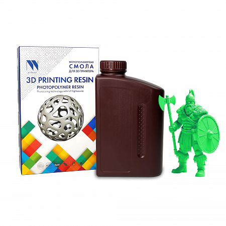 Фотополимерная смола NV PRINT Standard Resin Clear Green зеленый полупрозрачный для 3D печати 1 кг (бут)