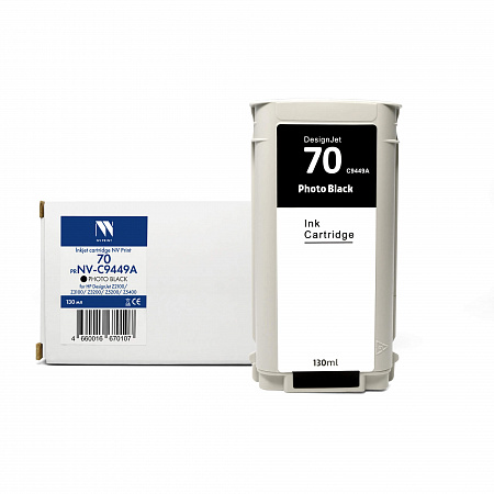 Струйный картридж NVP 70 (NV-C9449A) Photo Black для HP DesignJet Z2100/Z3100/Z3200 (130 мл) совместимый