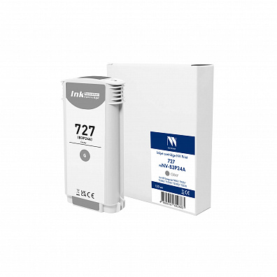 Струйный картридж NV Print 727 (NV-B3P24A) Gray для HP DesignJet T920/T930/T1500/T1530/T2500/T2530 (130 мл) совместимый