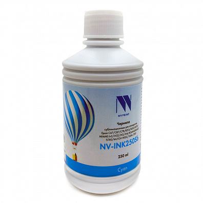 Чернила NV PRINT сублимационные для аппаратов Epson, Mimaki, Mutoh, Roland (250ml) Cyan