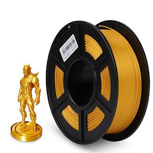 Филамент NVPRINT Silk PLA+ Light gold для 3D печати диаметр 1.75мм  длина 330 метров  масса 1 кг