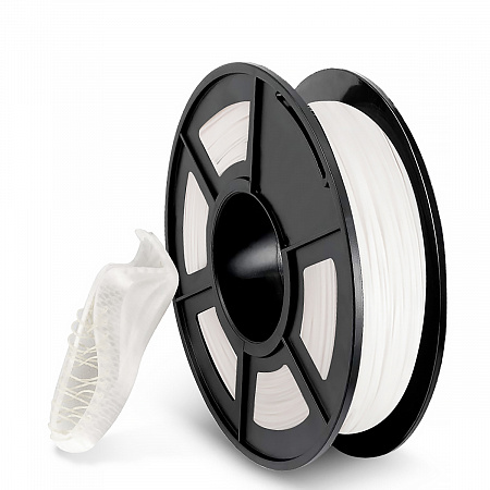 Филамент NV PRINT TPU White Белый для 3D печати диаметр 1.75мм    масса 0,5 кг