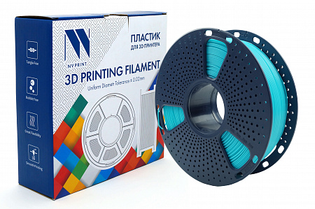 Филамент NV PRINT PLA Cyan Синий для 3D печати диаметр 1.75мм    масса 1 кг