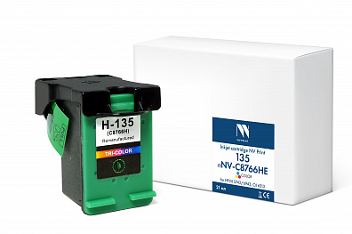 Струйный картридж NVP 135 (NV-C8766HE) Color для HP DJ 5743/6943, OJ 6313 (21мл) совместимый