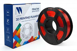Филамент NV PRINT PETG Clear Red Прозрачно-красный для 3D печати диаметр 1.75мм   масса 1 кг