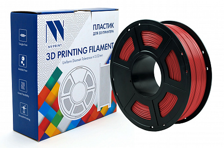 Филамент NV PRINT ABS Red для 3D печати диаметр 1.75мм  длина 330 метров  масса 1 кг
