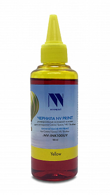 Чернила NV PRINT универсальные на водной основе для Сanon, Epson, НР, Brother (100 ml) Yellow совместимые