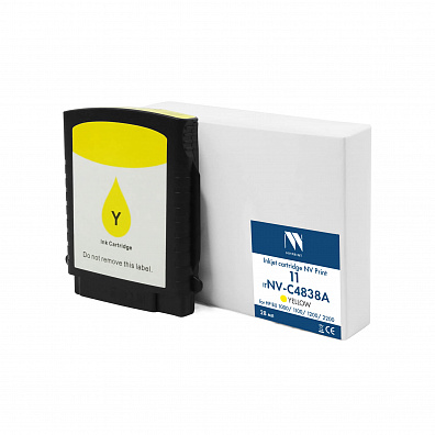 Струйный картридж NVP 11 (NV-C4838A) Yellow для HP BIJ 1000/1100/1200/2200 (28мл) совместимый