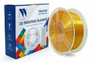 Филамент NV PRINT Silk PLA+ Light gold для 3D печати диаметр 1.75мм  длина 330 метров  масса 1 кг