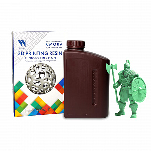 Фотополимерная смола NV PRINT Plant Based Resin Green Зеленая для 3D печати 1 кг (бут)