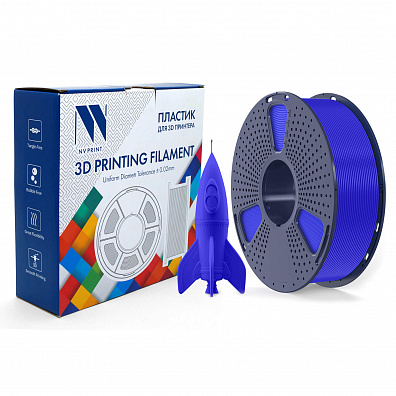 Филамент NV PRINT PLA High Speed Blue высокоскоростной синий для 3D печати диаметр 1.75мм  длина 330 метров  масса 1 кг