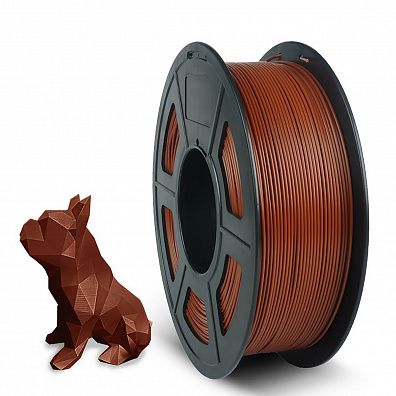 Филамент NV PRINT PLA+ Chocolate для 3D печати диаметр 1.75мм  длина 330 метров  масса 1 кг