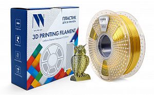 Филамент NVPRINT Silk PLA+  Black/Gold   для 3D печати диаметр 1.75мм  длина 330 метров  масса 1 кг