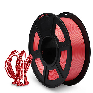 Филамент NV PRINT Silk PLA+ Candy dandy "Карамельный красный" для 3D печати диаметр 1.75мм   масса 1 кг