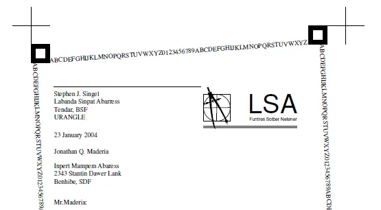Тестовая страница для оценки ресурса монохромных лазерных картриджей по ISO/IEC 19752.